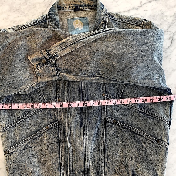 Vintage unisex acid wash jean jacket size S/M - Picture 8 of 11